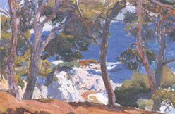 'Costa de Santa Cristina. Lloret de Mar'. Estudi per el quadre 'Catalunya' pintat per Sorolla el 29 de setembre del 1915. 0,70 x 1'00m. Oli n�m. 1122 del cat�leg del museu Sorolla